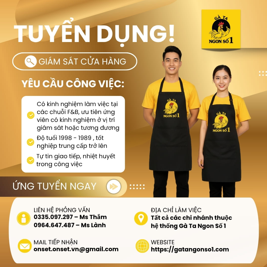 Tuyển Dụng Giám Sát Cửa Hàng