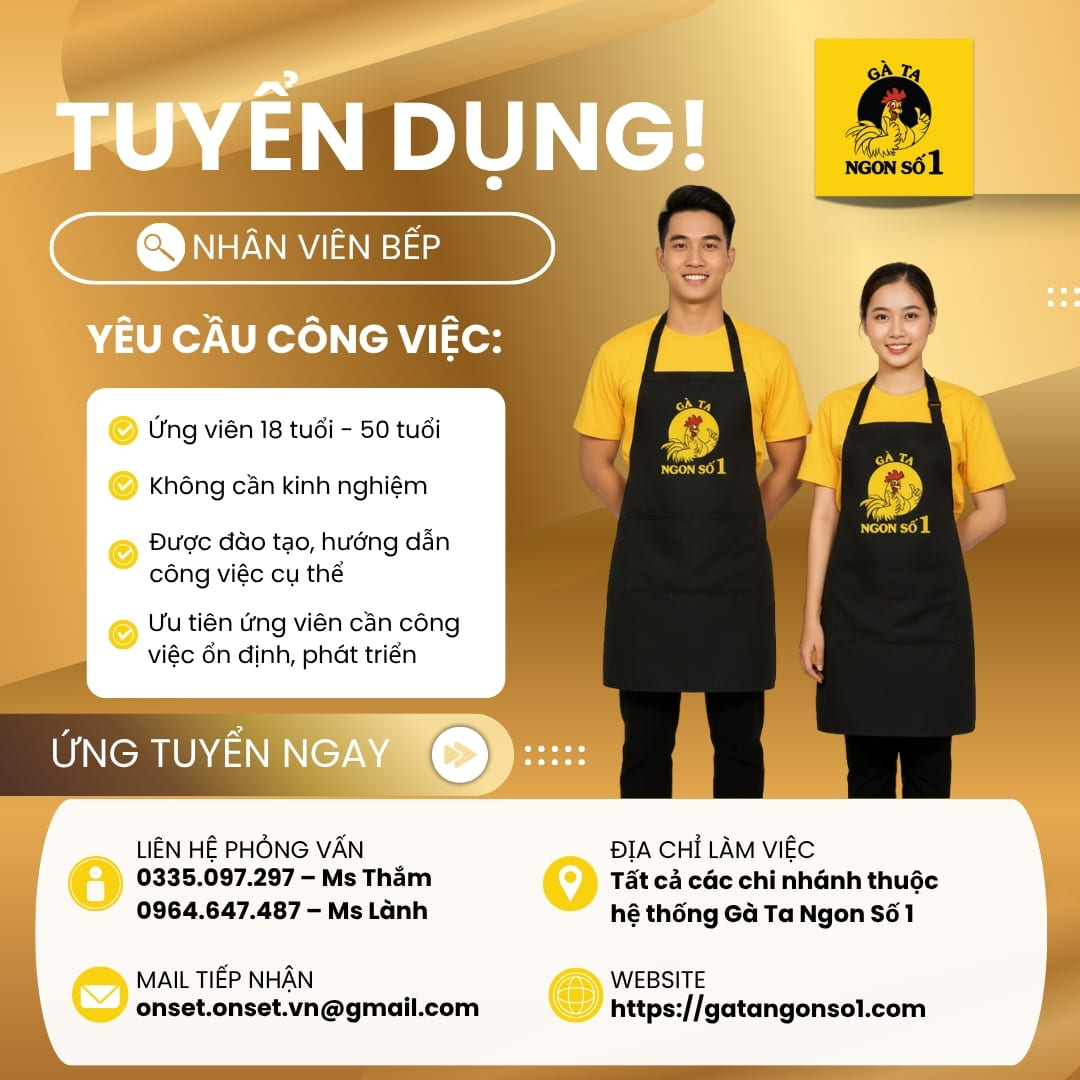 Tuyển Dụng Nhân Viên Bếp