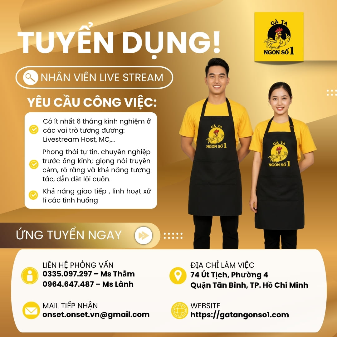 Tuyển Dụng Nhân Viên Live Stream