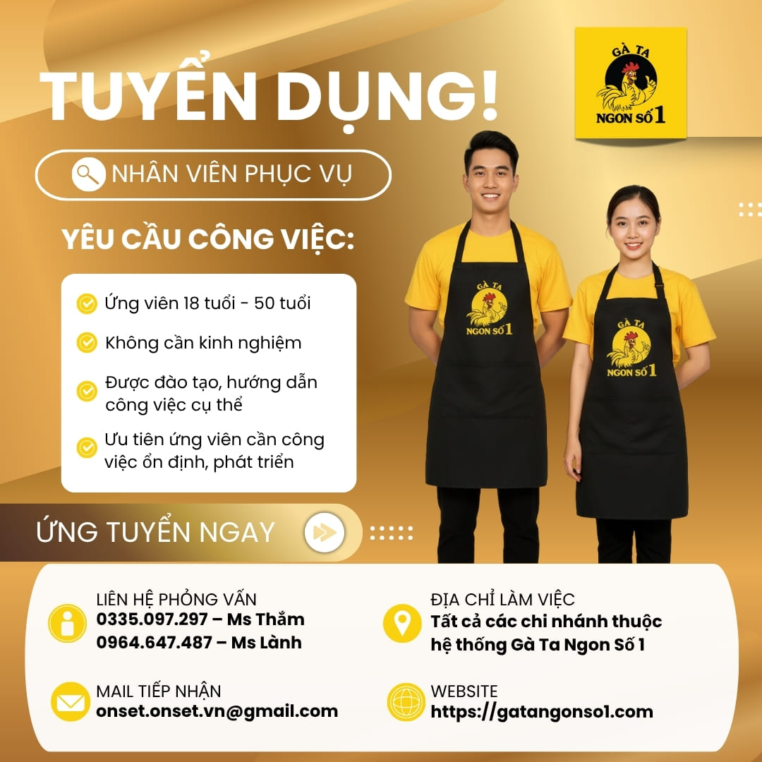 Tuyển Dụng Nhân Viên Phục Vụ
