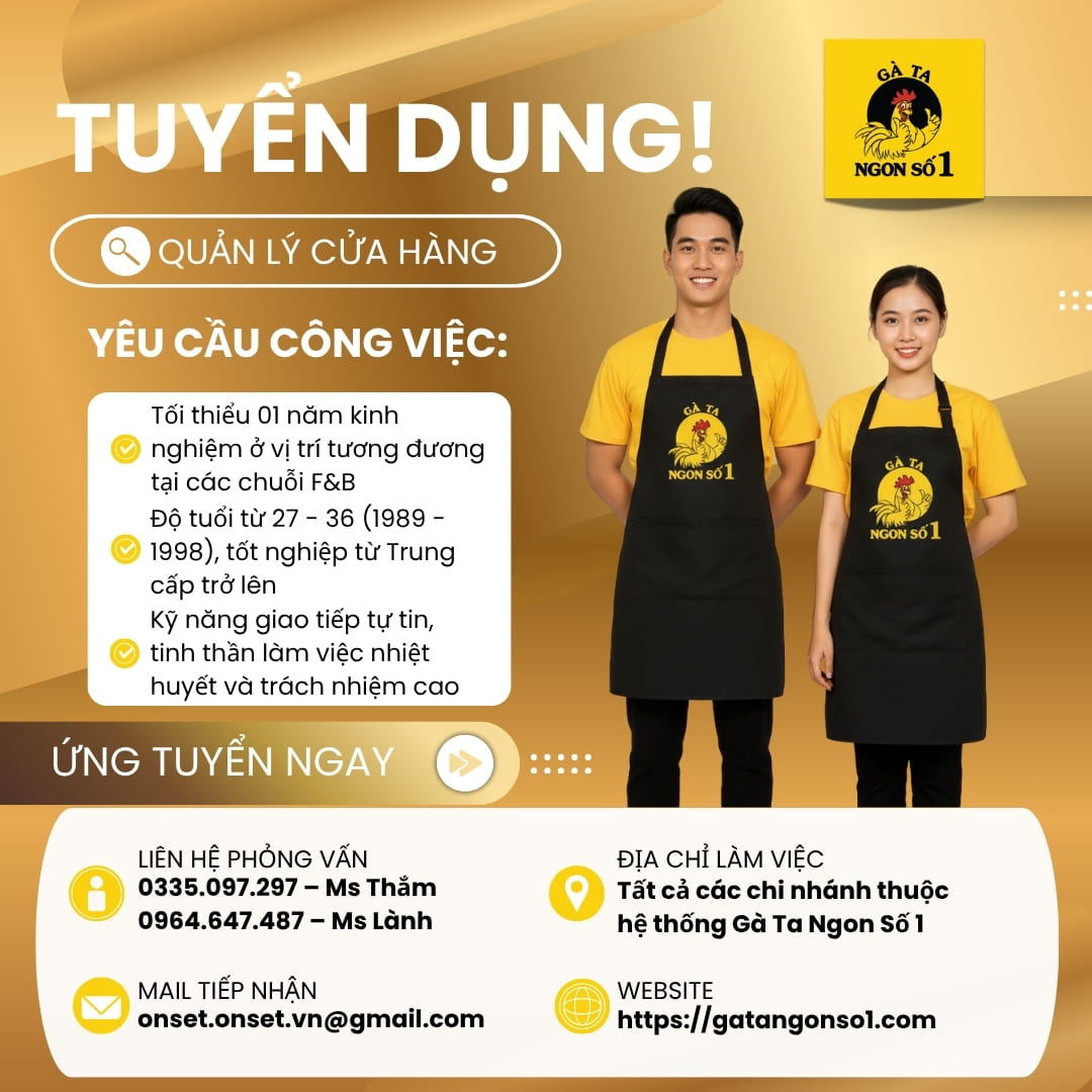 Tuyển Dụng Quản Lý Cửa Hàng